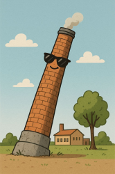 Крен дымовой трубы: когда вертикаль даёт слабину